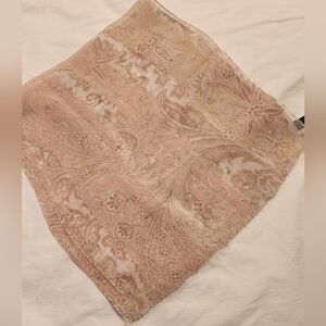 Silk sheer pink hues paisley scarf